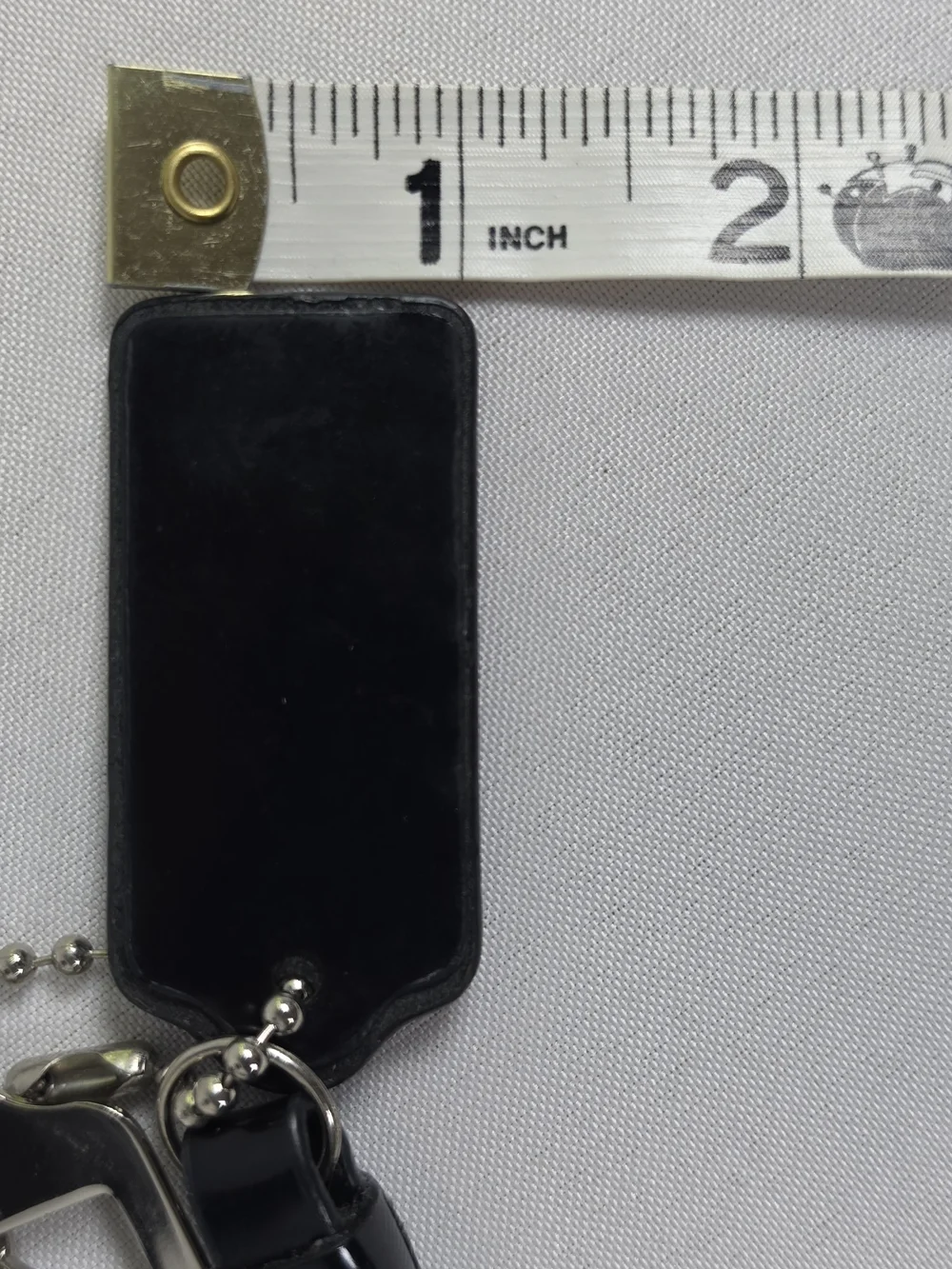 Coach Replacement Hangtag Bag Charm Set Black Leather Silver Metal Cutout